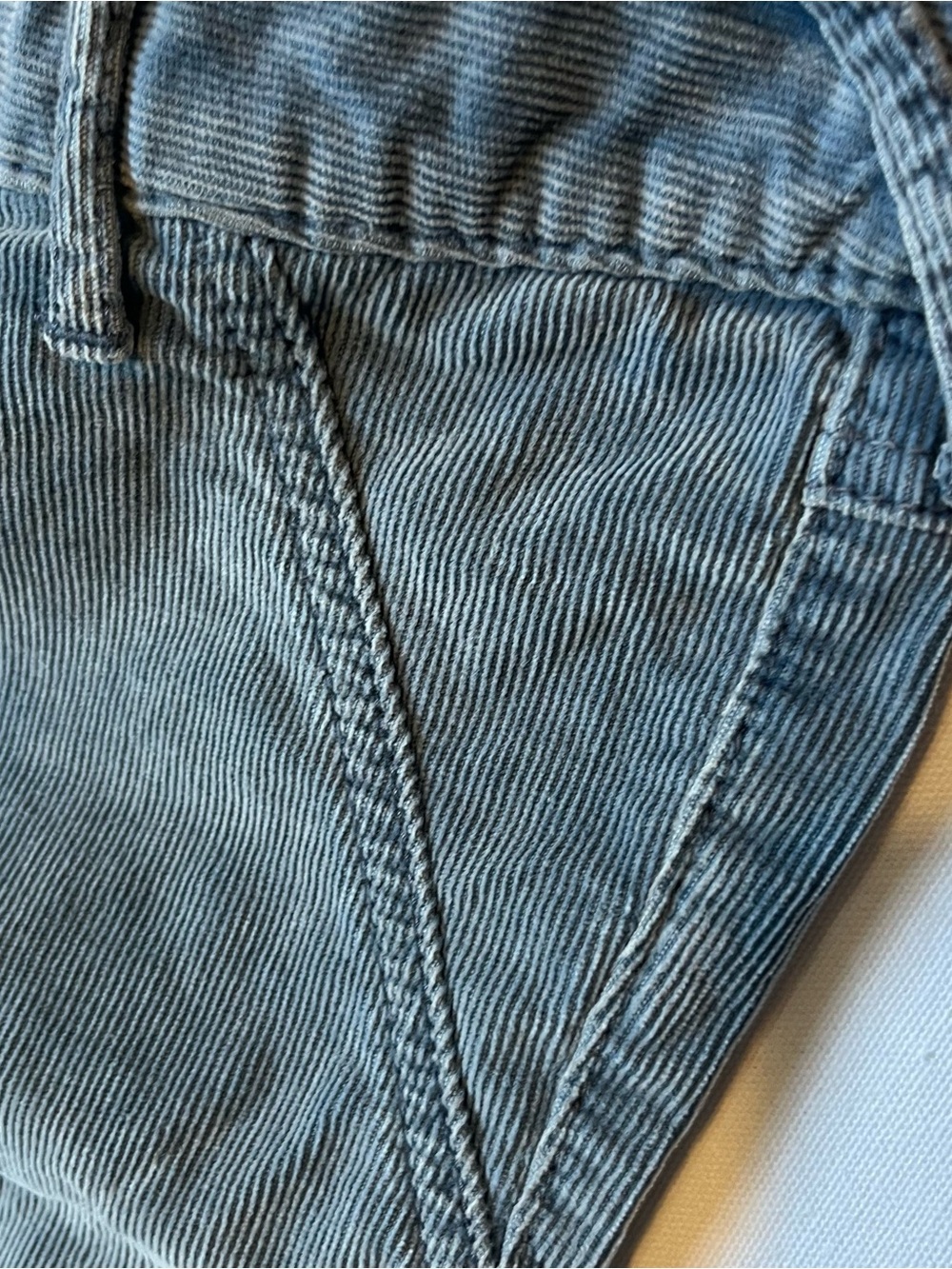 Free People Corduroy flare pants Low rise waist 29 Blue Y2K Womens Boho Festival - Picture 5 of 10
